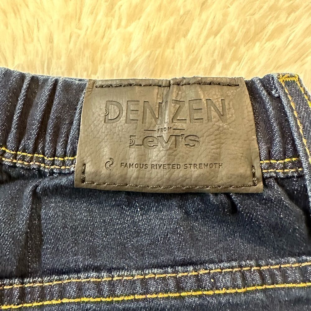 💚 A10 Denizen by Levi’s blue stretch  jeans with elastic waistband& drawstring - Picture 5 of 6